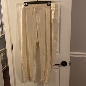 XL off weight linen ankle pants